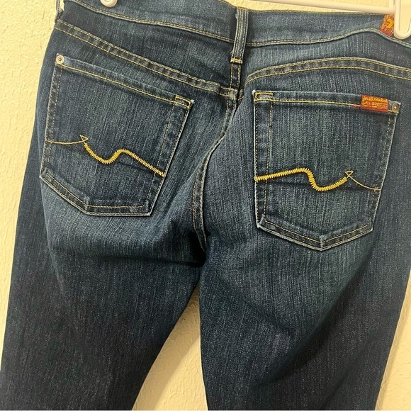 7 For All Mankind Kimmie Bootcut Jeans Size 28 Dark Wash Business Casual EUC - Picture 9 of 14